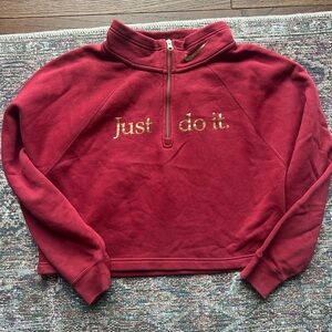 Nike Red Zip-Up with Gold Accents